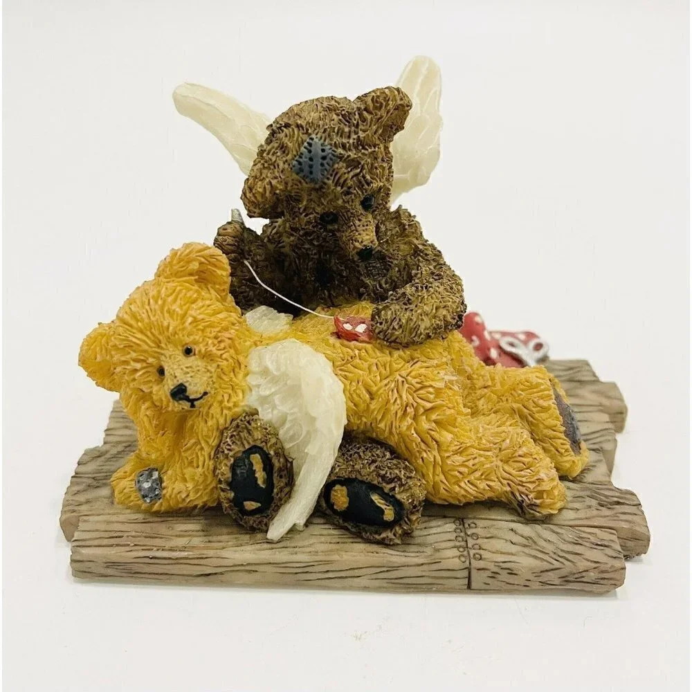Teddy Bears Angels Figurine Murray Mending Bruin  Everybody Needs A Helping Hand